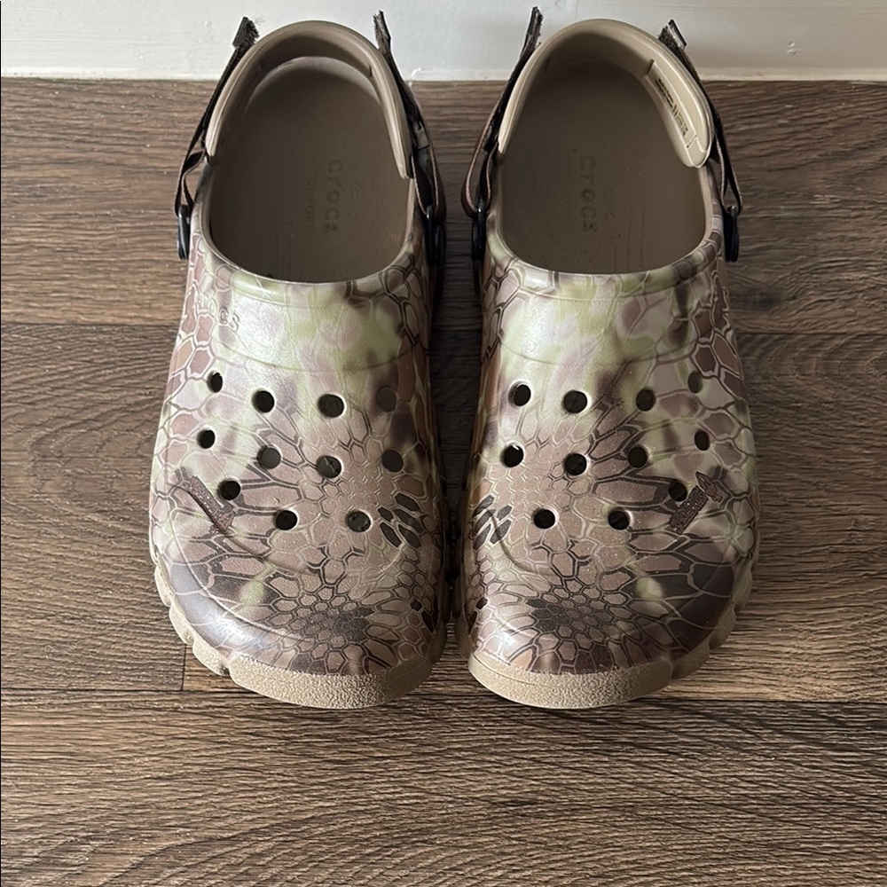 CROCS Camouflage Clogs with Adjustable Strap